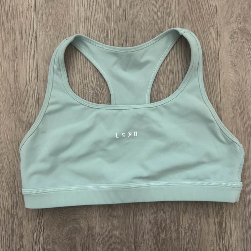 LSKD Women's Light Blue Sports Bra